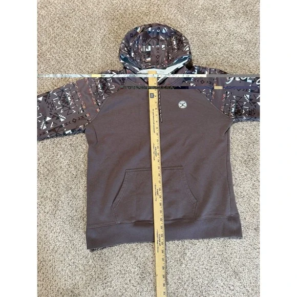 Hooey Hoodie Womens Large Purple White Atec Logo Western Pullover Drawstrings - Picture 7 of 7